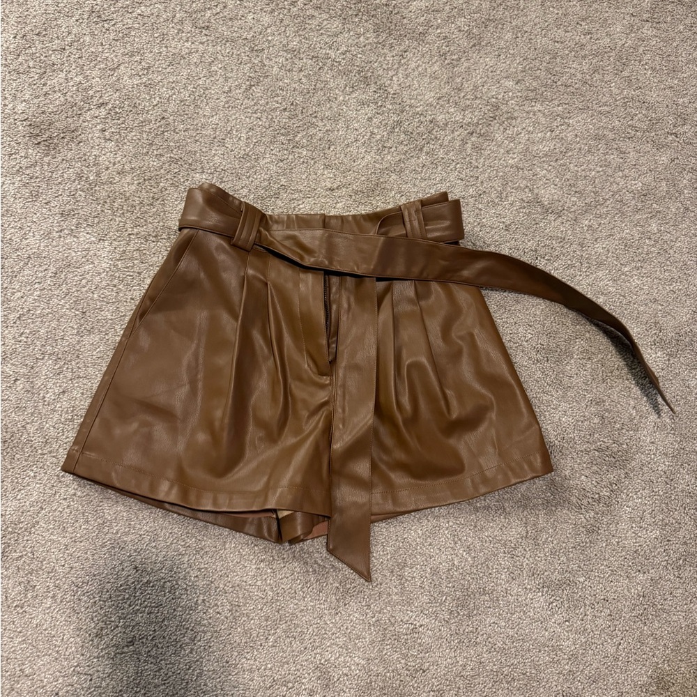 Christy Brown High Waist Shorts Lightweight Casual